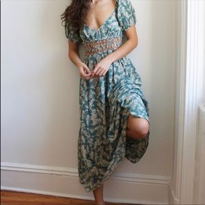 Free People Ellie Printed Maxi Dress Size L
